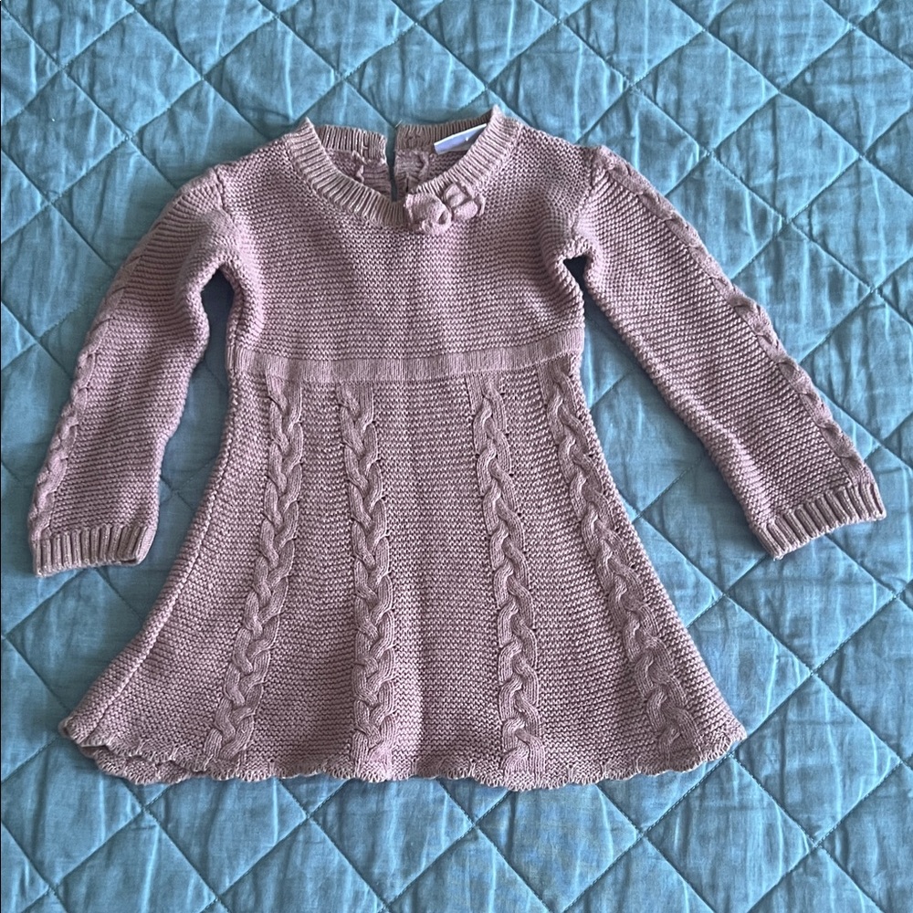 Pink Knit Sweater Dress